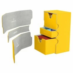 Gamegenic Watchtower Stronghold 200+ Convertible Deck Box Yellow Jul 2021 Deck Boxes & Storage Boxes