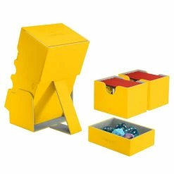 Gamegenic Watchtower Stronghold 200+ Convertible Deck Box Yellow Jul 2021 Deck Boxes & Storage Boxes