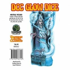 GOODMAN GAMES Dungeon Crawl Classics: DCC Glow Dice: Neutral Wizard Dice Set Dice Sets