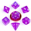 METALLIC DICE GAMES Stardust Purple With Silver 7pcs Mini Dice Set Dungeons & Dragons 1 METALLIC DICE GAMES Stardust Purple With Silver 7pcs Mini Dice Set Dungeons & Dragons
