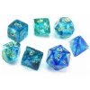 Chessex: Clam Shell Luminary Nebula Oceanic/Gold 7pcs Dice Set Dice Sets