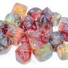 Dice Sets Chessex: Clam Shell Luminary Nebula Primary/Blue 36pcs 12mm D6 Dice Set