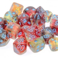Dice Sets Chessex: Clam Shell Luminary Nebula Primary/Blue 7pcs Dice Set
