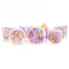 METALLIC DICE GAMES Pearl: Purple With Gold Numbers 7pcs Dice Set Dice Sets