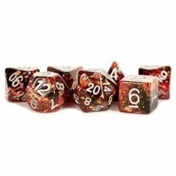 METALLIC DICE GAMES Dice Sets 7-Set Eternal Fire Dice Set