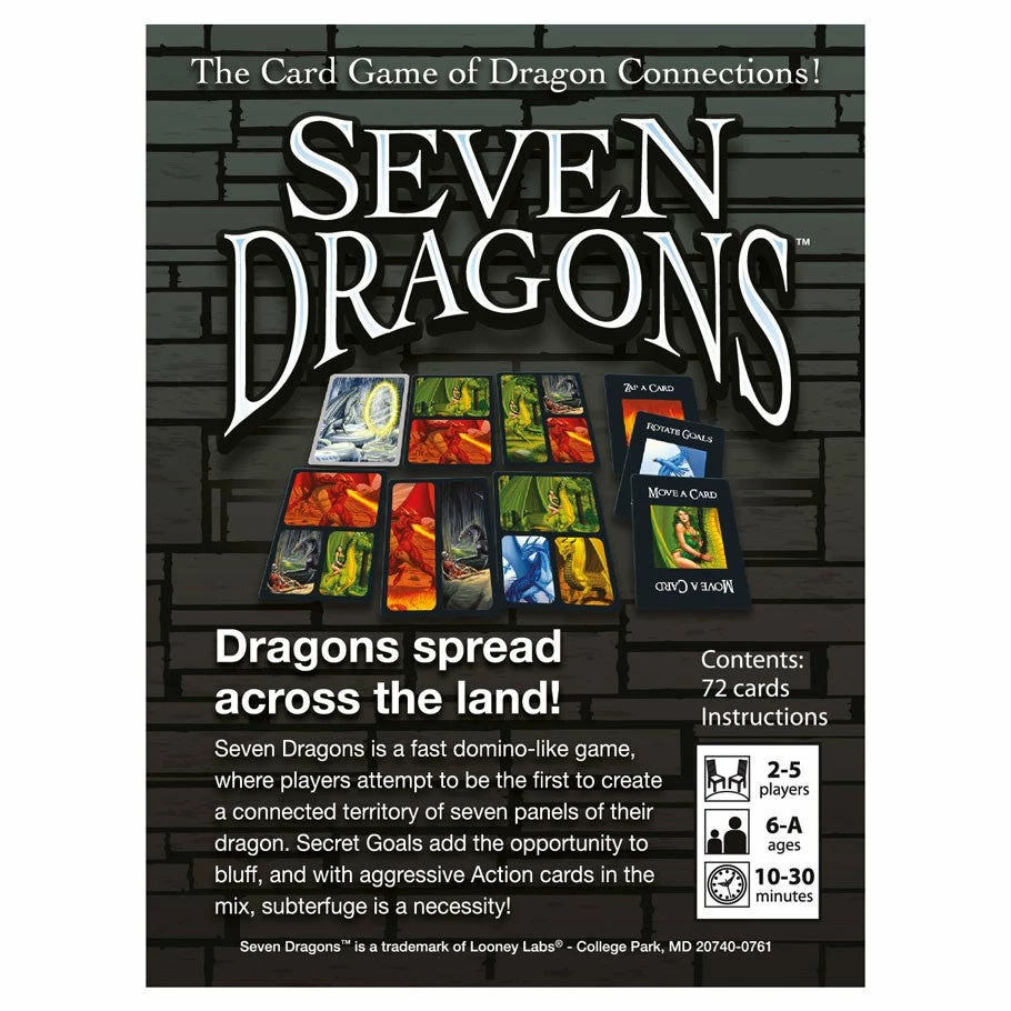 Looney Labs Seven Dragons Card Game 5 Looney Labs Seven Dragons Card Game