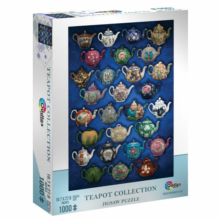 TOY VAULT Puzzles Puzzle: Teapot Collection (1000pc) 3 TOY VAULT Puzzles Puzzle: Teapot Collection (1000pc)