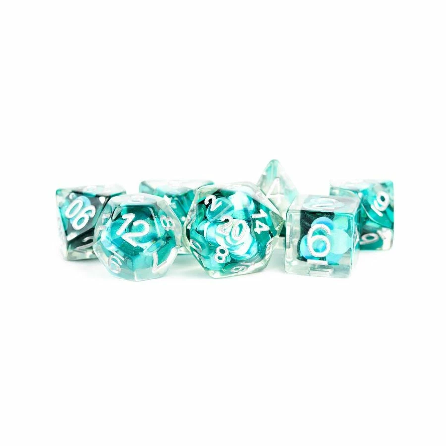 METALLIC DICE GAMES 7-Set Mermaid Scales Dice 3 METALLIC DICE GAMES 7-Set Mermaid Scales Dice