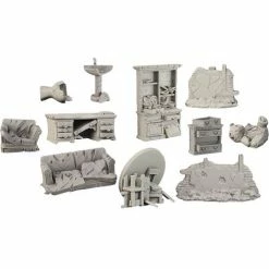 MANTIC ENTERTAINMENT Terrain Crate: Battle-Damaged House Miniatures Miniature Games
