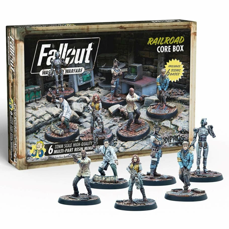 MODIPHIUS ENTERTAINMENT Miniature Games Fallout: Wasteland Warfare: Railroad Core Box Miniatures Game 3 MODIPHIUS ENTERTAINMENT Miniature Games Fallout: Wasteland Warfare: Railroad Core Box Miniatures Game