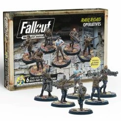 MODIPHIUS ENTERTAINMENT Miniature Games Fallout: Wasteland Warfare: Railroad Operatives Miniatures Game