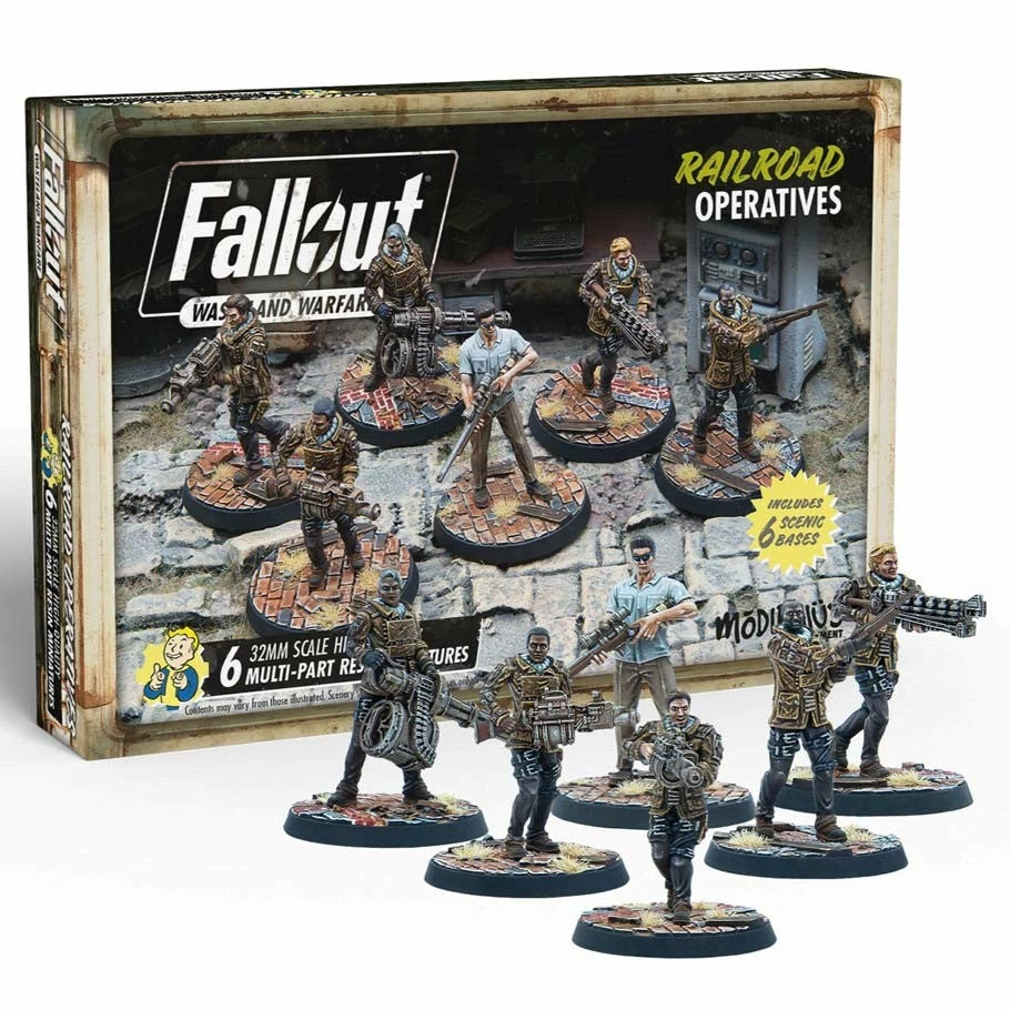 MODIPHIUS ENTERTAINMENT Miniature Games Fallout: Wasteland Warfare: Railroad Operatives Miniatures Game 3 MODIPHIUS ENTERTAINMENT Miniature Games Fallout: Wasteland Warfare: Railroad Operatives Miniatures Game