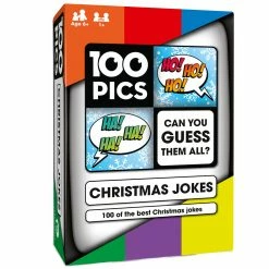 Poptacular 100 PICS Christmas Jokes Card Game Non-Collectible Card Games