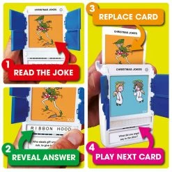 Poptacular 100 PICS Christmas Jokes Card Game Non-Collectible Card Games