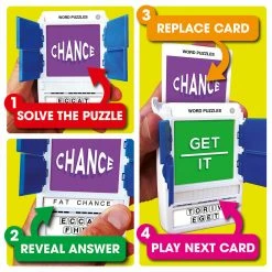 Poptacular 100 PICS Word Puzzles Card Game