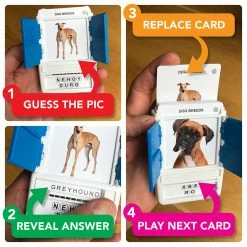 Poptacular 100 PICS Dog Breeds Card Game Non-Collectible Card Games