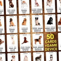 Poptacular 100 PICS Dog Breeds Card Game Non-Collectible Card Games