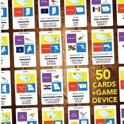 Poptacular 100 PICS US States And Capitals Card Game Non-Collectible Card Games