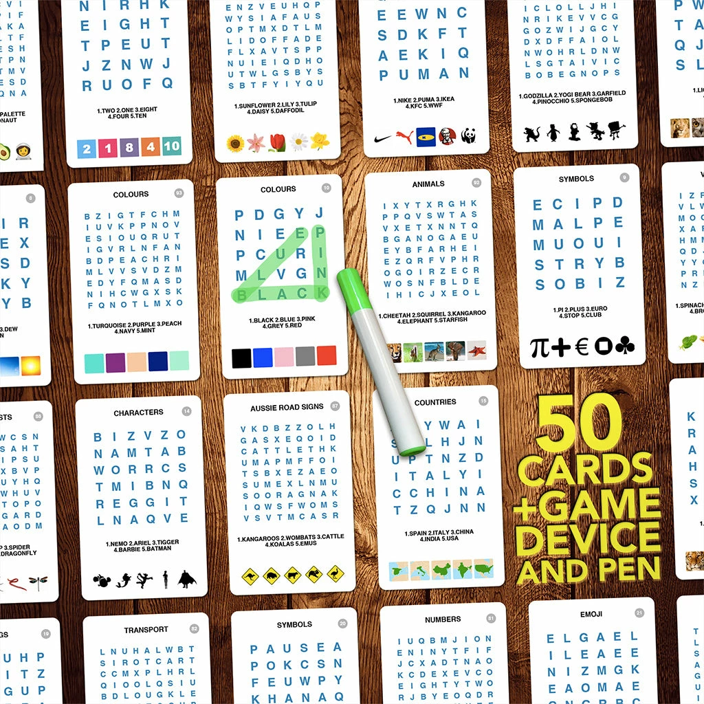 Poptacular 100 PICS Word Search Card Game 7 Poptacular 100 PICS Word Search Card Game