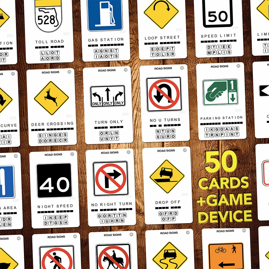 Poptacular 100 PICS US Road Signs Card Game 7 Poptacular 100 PICS US Road Signs Card Game