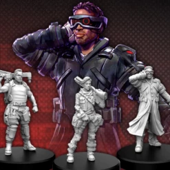 MONSTER FIGHT CLUB Cyberpunk Red RPG: Edgerunners B - Tech, Nomad, And Fixer Miniatures