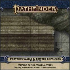 PAIZO, INC. Pathfinder 2E: Flip-Tiles: Fortress Walls & Towers Expansion Playing Game