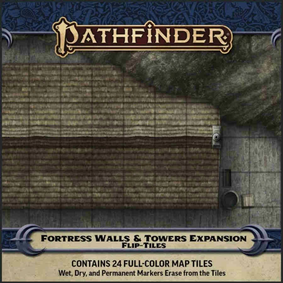 PAIZO, INC. Pathfinder 2E: Flip-Tiles: Fortress Walls & Towers Expansion Playing Game 3 PAIZO, INC. Pathfinder 2E: Flip-Tiles: Fortress Walls & Towers Expansion Playing Game