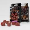 Q-WORKSHOP Dragons: Red & Gold 7pcs Dice Set Dice Sets
