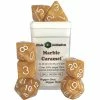 ROLE 4 INITIATIVE Dice Sets Marble Caramel With White 7pcs Dice Set [Pre-order]