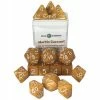ROLE 4 INITIATIVE Marble Caramel With White 15pcs Dice Set [Pre-order] Dice Sets