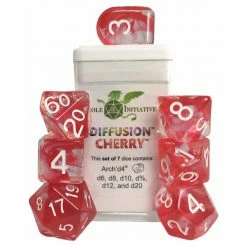 ROLE 4 INITIATIVE Diffusion Cherry With Arch'd4 & Balance'd20 7pcs Dice Set Dice Sets