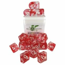 ROLE 4 INITIATIVE Diffusion Cherry With Arch'd4 & Balance'd20 15pcs Dice Set