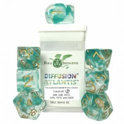 ROLE 4 INITIATIVE Diffusion Atlantis With Arch'd4 & Balance'd20 7pcs Dice Set [Pre-order]