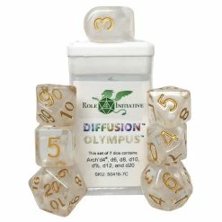 ROLE 4 INITIATIVE Dice Sets Diffusion Olympus With Arch'd4 & Balance'd20 7pcs Dice Set