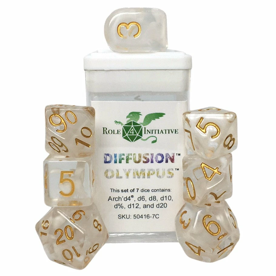ROLE 4 INITIATIVE Dice Sets Diffusion Olympus With Arch'd4 & Balance'd20 7pcs Dice Set 3 ROLE 4 INITIATIVE Dice Sets Diffusion Olympus With Arch'd4 & Balance'd20 7pcs Dice Set