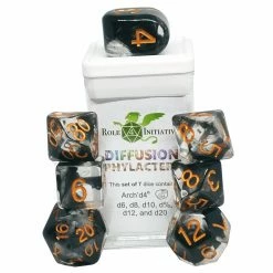 ROLE 4 INITIATIVE Diffusion Phylactery With Arch'd4 & Balance'd20 7pcs Dice Set
