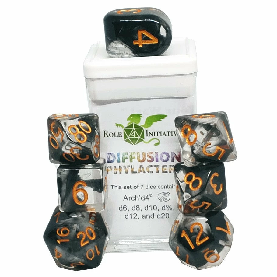 ROLE 4 INITIATIVE Diffusion Phylactery With Arch'd4 & Balance'd20 7pcs Dice Set 3 ROLE 4 INITIATIVE Diffusion Phylactery With Arch'd4 & Balance'd20 7pcs Dice Set