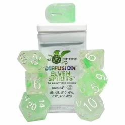 ROLE 4 INITIATIVE Diffusion Elven Spirits With Arch'd4 & Balance'd20 7pcs Dice Set Dice Sets