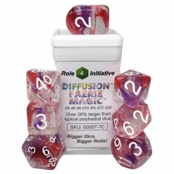 ROLE 4 INITIATIVE Diffusion Faerie Magic With Arch'd4 & Balance'd20 7pcs Dice Set