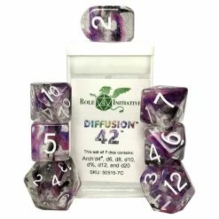 ROLE 4 INITIATIVE Dice Sets Diffusion Forty Two With Arch'd4 & Balance'd20 7pcs Dice Set [Pre-order]
