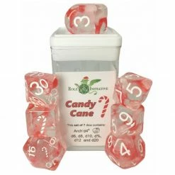 ROLE 4 INITIATIVE Diffusion Candy Cane With Arch'd4 & Balance'd20 7pcs Dice Set [In Stock] [Pre-order]