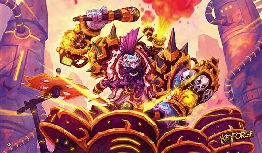 Fantasy Flight Games KeyForge: Drummernaut Playmat Premium Art Play Mat 3 Fantasy Flight Games KeyForge: Drummernaut Playmat Premium Art Play Mat