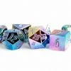 METALLIC DICE GAMES Metal Aegis Rainbow With White Numbers 7pcs Dice Set (Pre-order) May 2021 Dice Sets