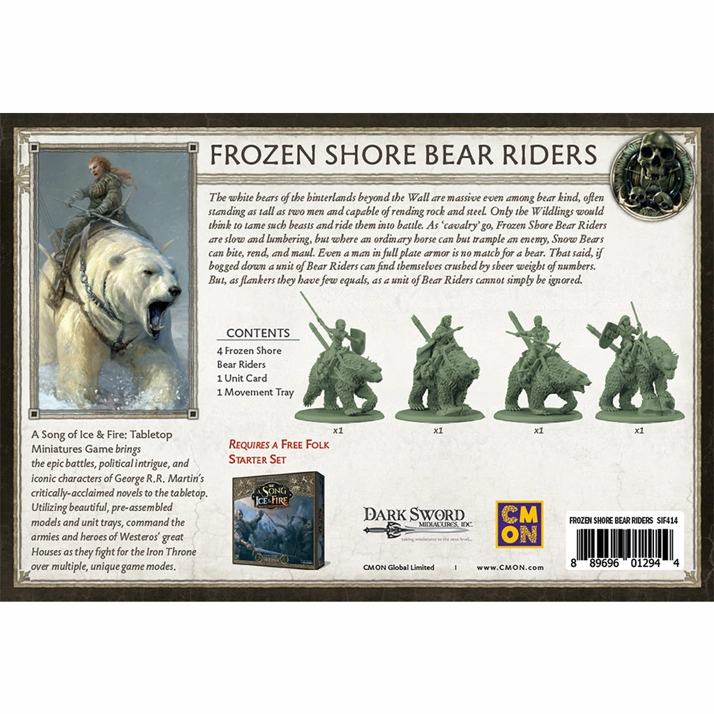 CMON Miniature Games A Song Of Ice And Fire: Free Folk Frozen Shore Bear Riders Miniatures Game 7 CMON Miniature Games A Song Of Ice And Fire: Free Folk Frozen Shore Bear Riders Miniatures Game