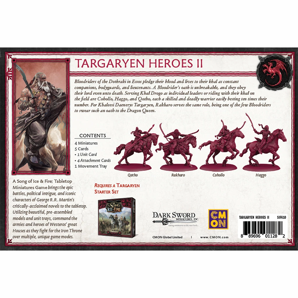 CMON Miniature Games A Song Of Ice And Fire: Targaryen Heroes 2 Miniatures 6 CMON Miniature Games A Song Of Ice And Fire: Targaryen Heroes 2 Miniatures