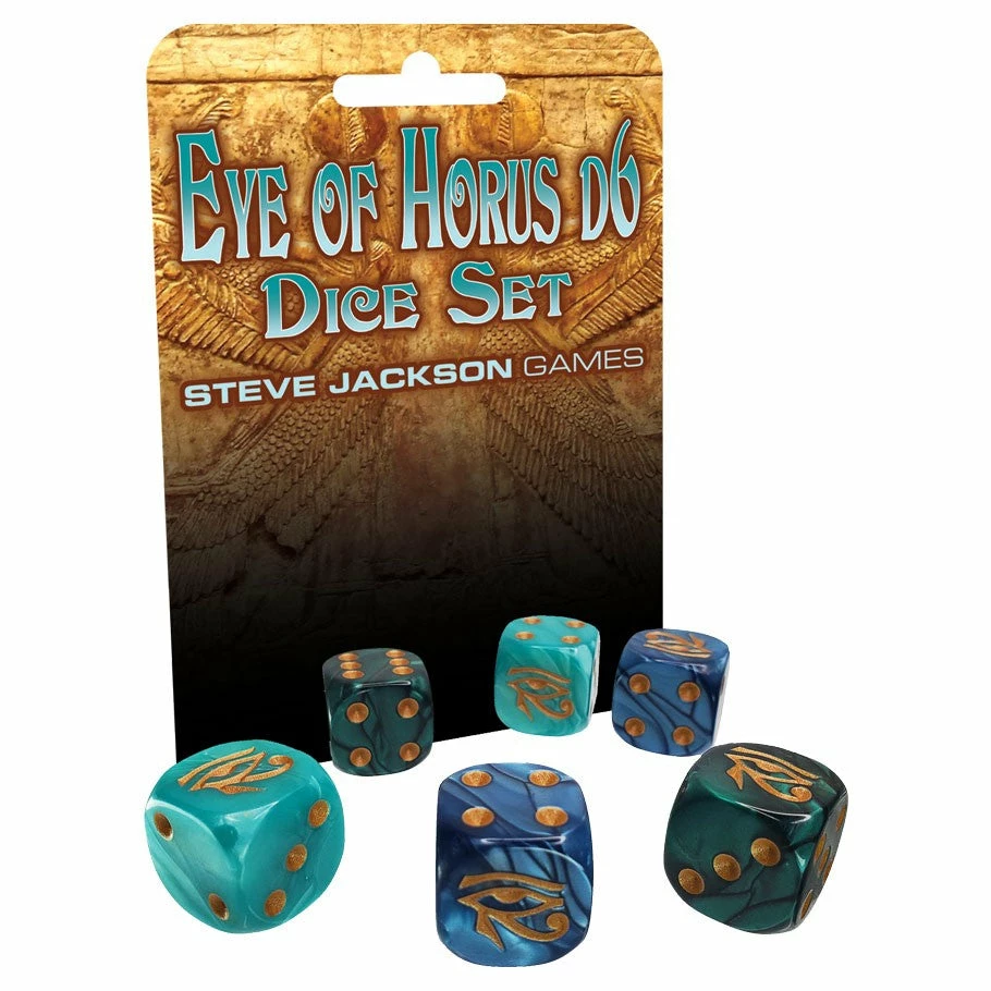 STEVE JACKSON GAMES D6 Eye Of Horus 6-PC Dice Set Dice Sets 3 STEVE JACKSON GAMES D6 Eye Of Horus 6-PC Dice Set Dice Sets