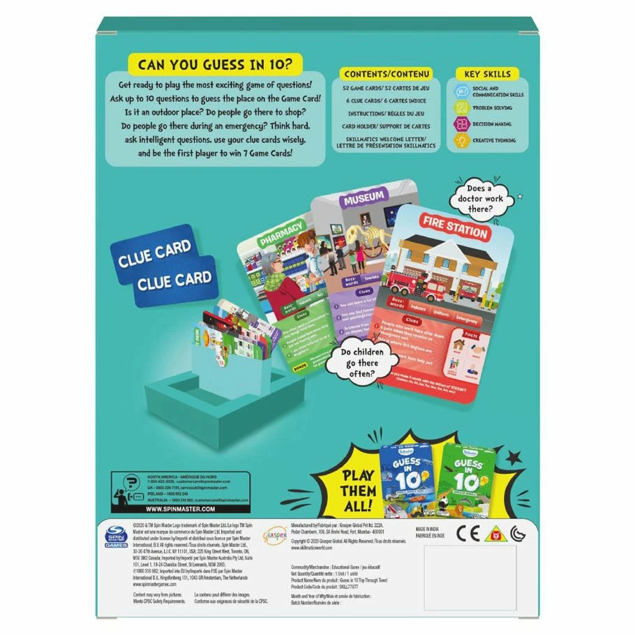 SPIN MASTER Non-Collectible Card Games Guess In 10: Trip Through Town Card Game 4 SPIN MASTER Non-Collectible Card Games Guess In 10: Trip Through Town Card Game