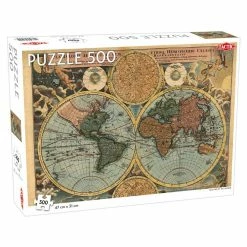 Tactic USA Puzzles Old World Map 500pc Puzzle
