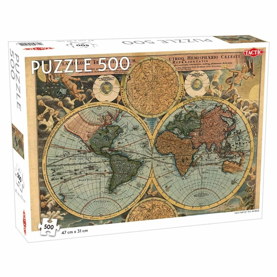 Tactic USA Puzzles Old World Map 500pc Puzzle 3 Tactic USA Puzzles Old World Map 500pc Puzzle