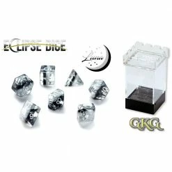 GATE KEEPER GAMES Dungeons & Dragons Eclipse Dice: Luna 7 Polyhedral Dice Set